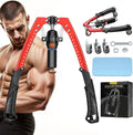 Twister Arm Trainer, 3 in 1 Hydraulic Power Chest Workout Equipment with Ab Roller Wheels and Hooks, Adjustable 22-440lbs Arm Trainer for Men Women, Home Gym Equipment for Full Body Strength Training