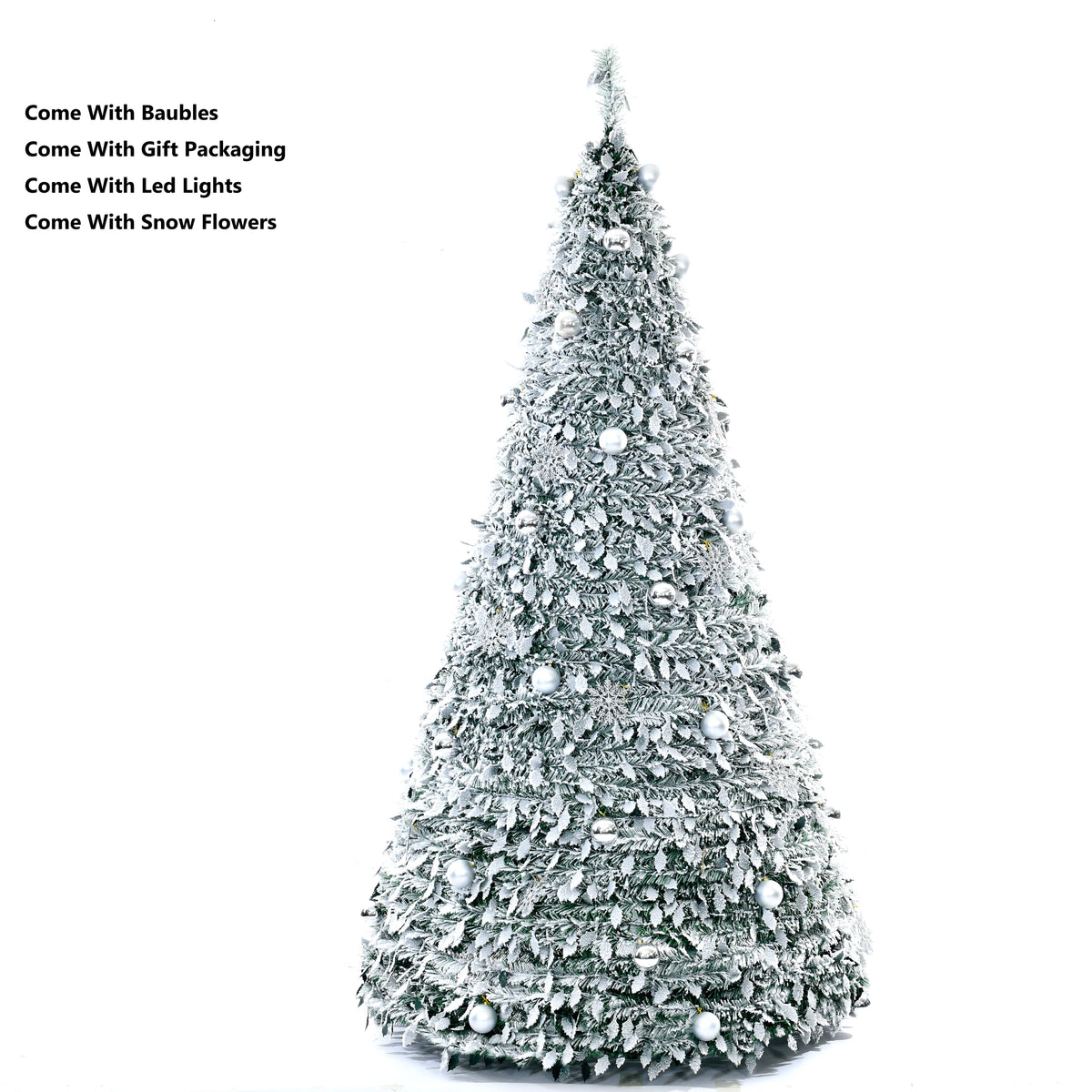 Foldable lighted Christmas tree