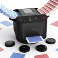 Automatic Card Shuffler and Dealer - 1-2 Decks Support 12 Players, 4 Drawing Remotes, Built-in Gameplays, 360°/180° Deal, for Poker, UNO, Phase 10, Skip-Bo, Rummy